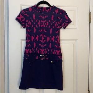 Rare Editions Pink and purple kids retro dress